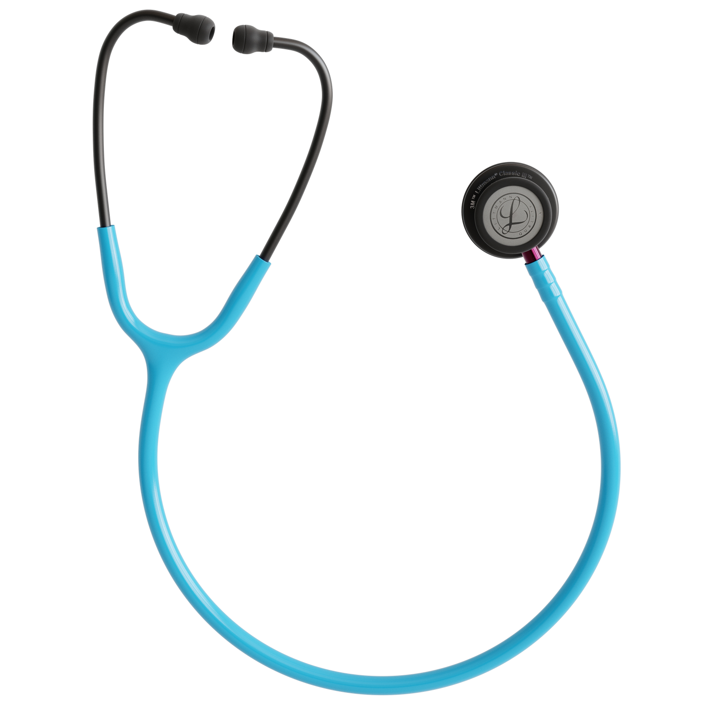 Littmann Classic III Stethoscope Smoke/Turquoise Pink Stem 5872