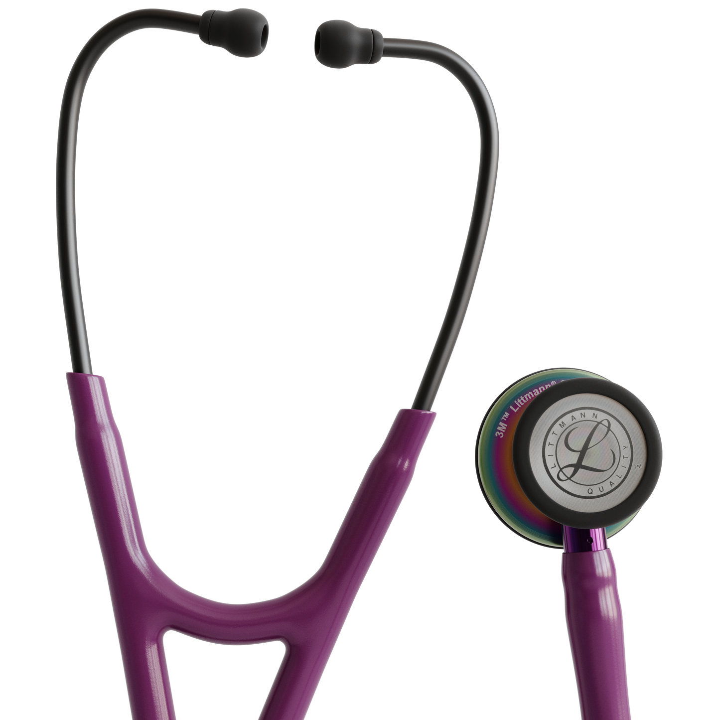 Littmann Cardiology IV Stethoscope Rainbow Chestpiece Plum with Purple Stem 6205