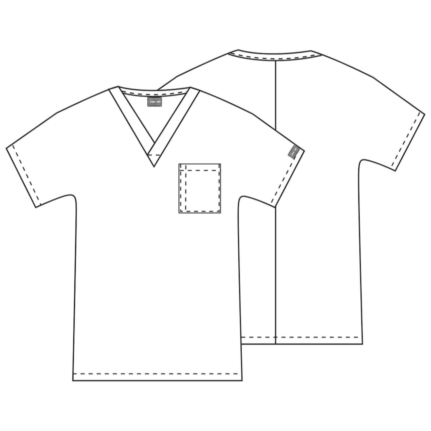Cherokee Scrubs Top Cherokee Workwear 4777 Scrubs Top Unisex V-Neck Tunic. Black
