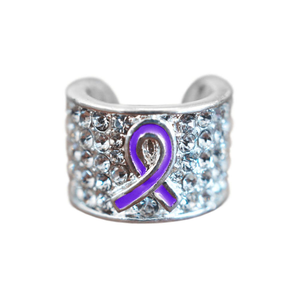 Prestige Medical Stethoscope Accessories Purple Ribbon Prestige CharMed Crystal Stethoscope Charms