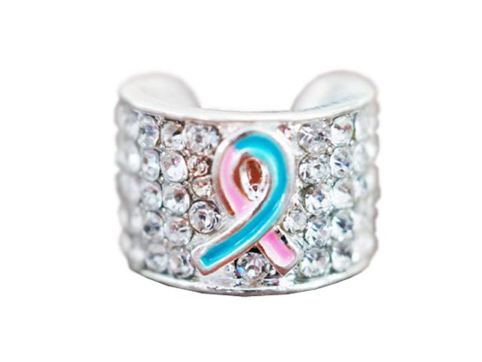 Prestige Medical Stethoscope Accessories Pink & Blue Ribbon Prestige CharMed Crystal Stethoscope Charms