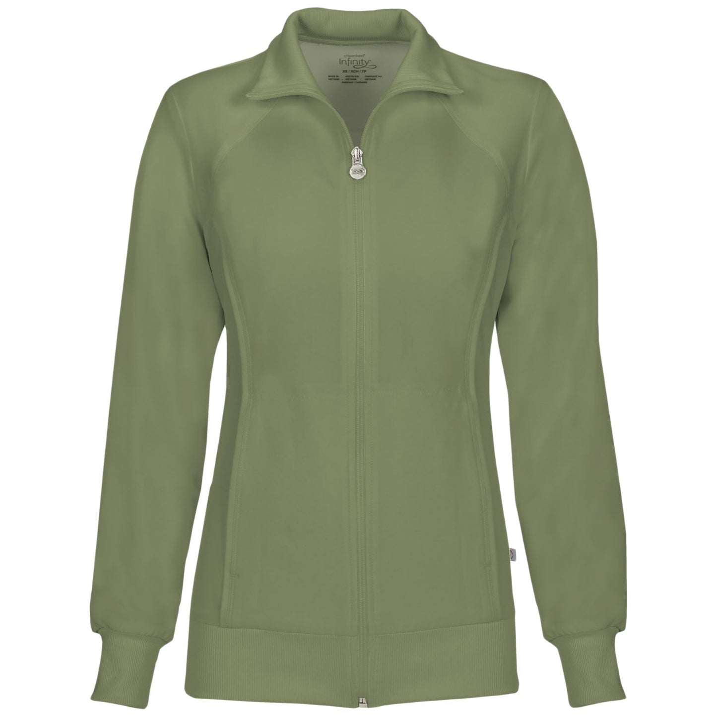 Cherokee Infinity 2391A Scrubs Jacket Women's Zip Front Warm-Up Olive