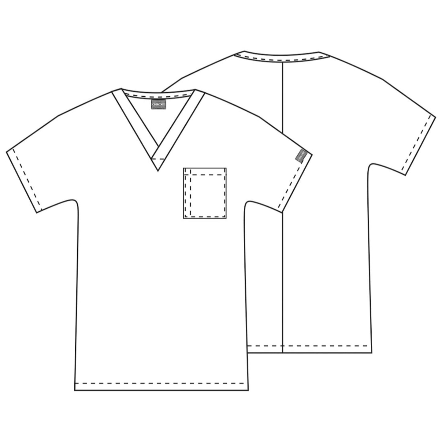 Cherokee Workwear 4777 Scrubs Top Unisex V-Neck Tunic. Grey 4XL