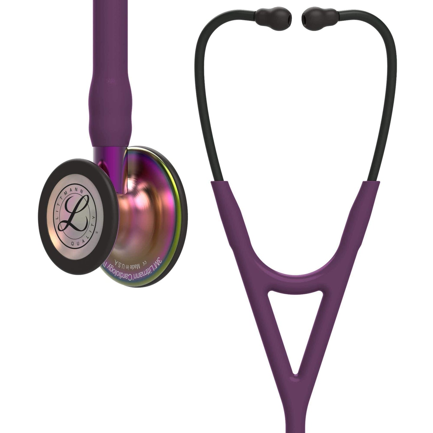Littmann Cardiology IV Stethoscope Rainbow Chestpiece Plum with Purple Stem 6205