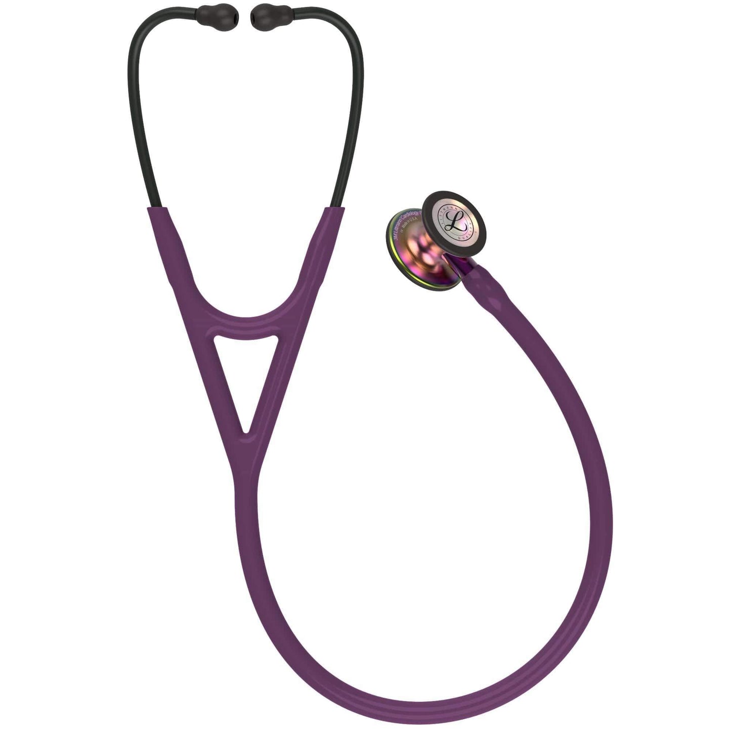 Littmann Cardiology IV Stethoscope Rainbow Chestpiece Plum with Purple Stem 6205