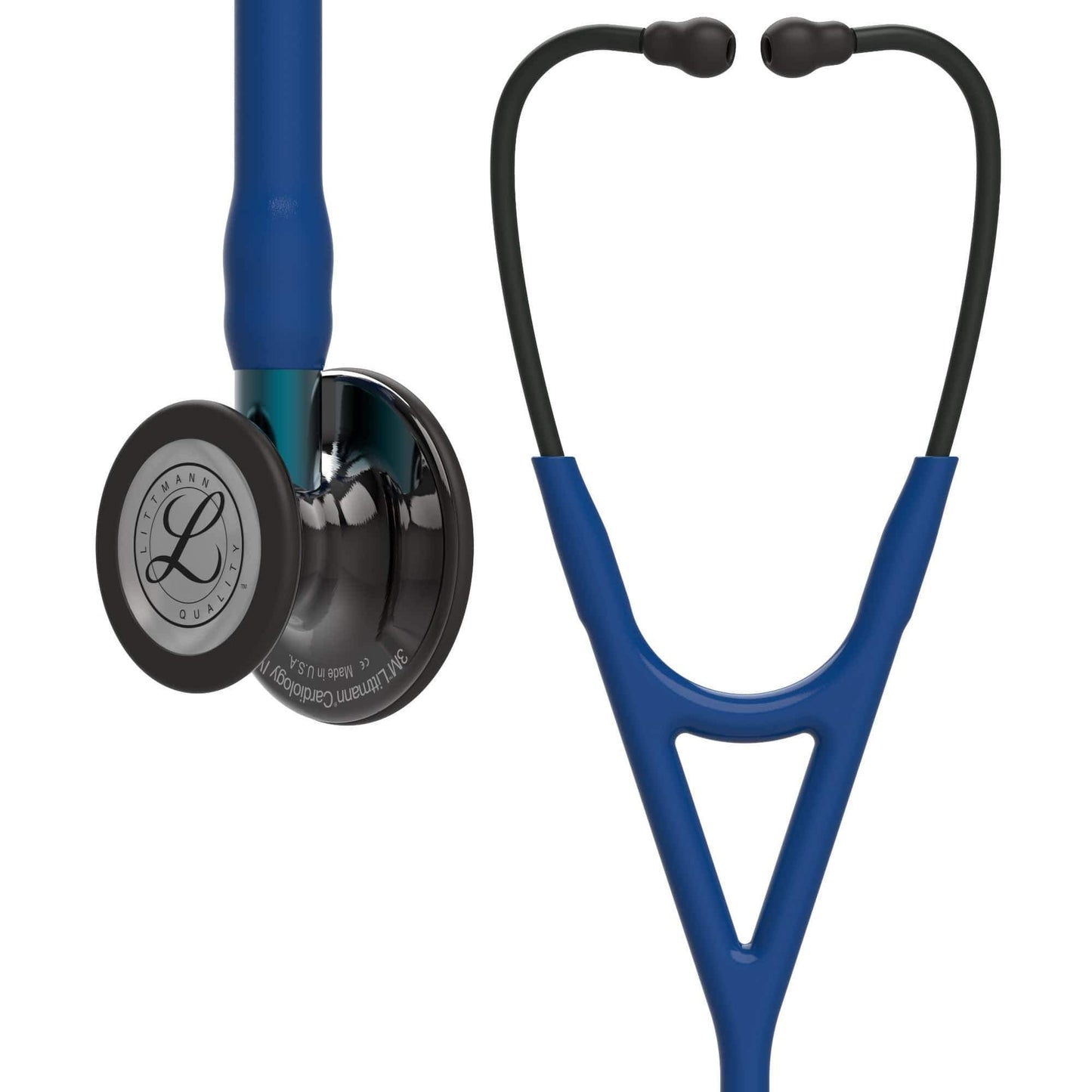 Littmann Cardiology IV Stethoscope Navy Headset Smoke Chest Navy Stem 6202