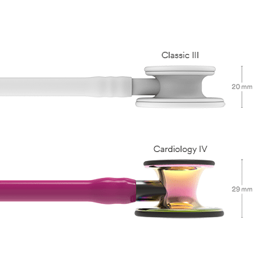 Littmann Cardiology IV Stethoscope Polished Rainbow Raspberry Stem 6241