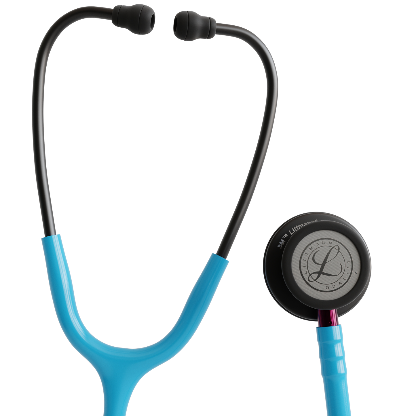 Littmann Classic III Stethoscope Smoke/Turquoise Pink Stem 5872
