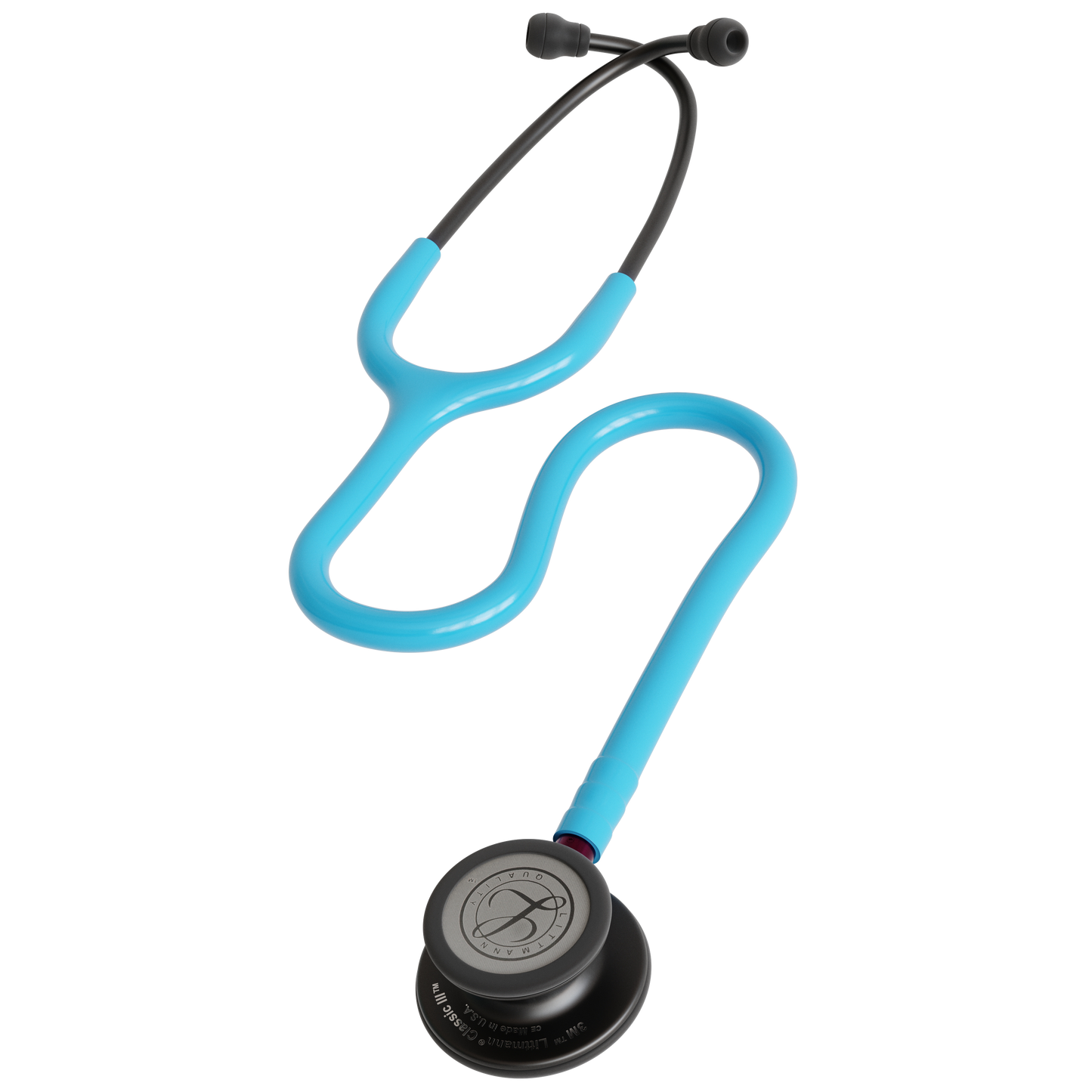 Littmann Classic III Stethoscope Smoke/Turquoise Pink Stem 5872