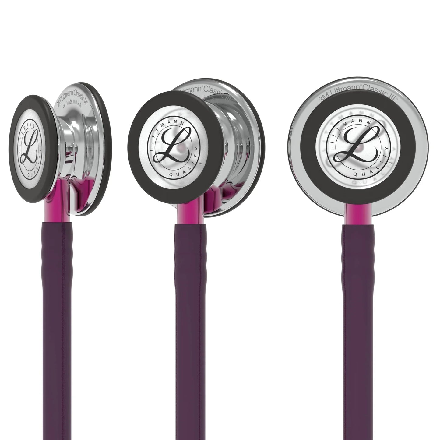 Littmann Classic III Stethoscope Mirror Plum Pink Stem 5960