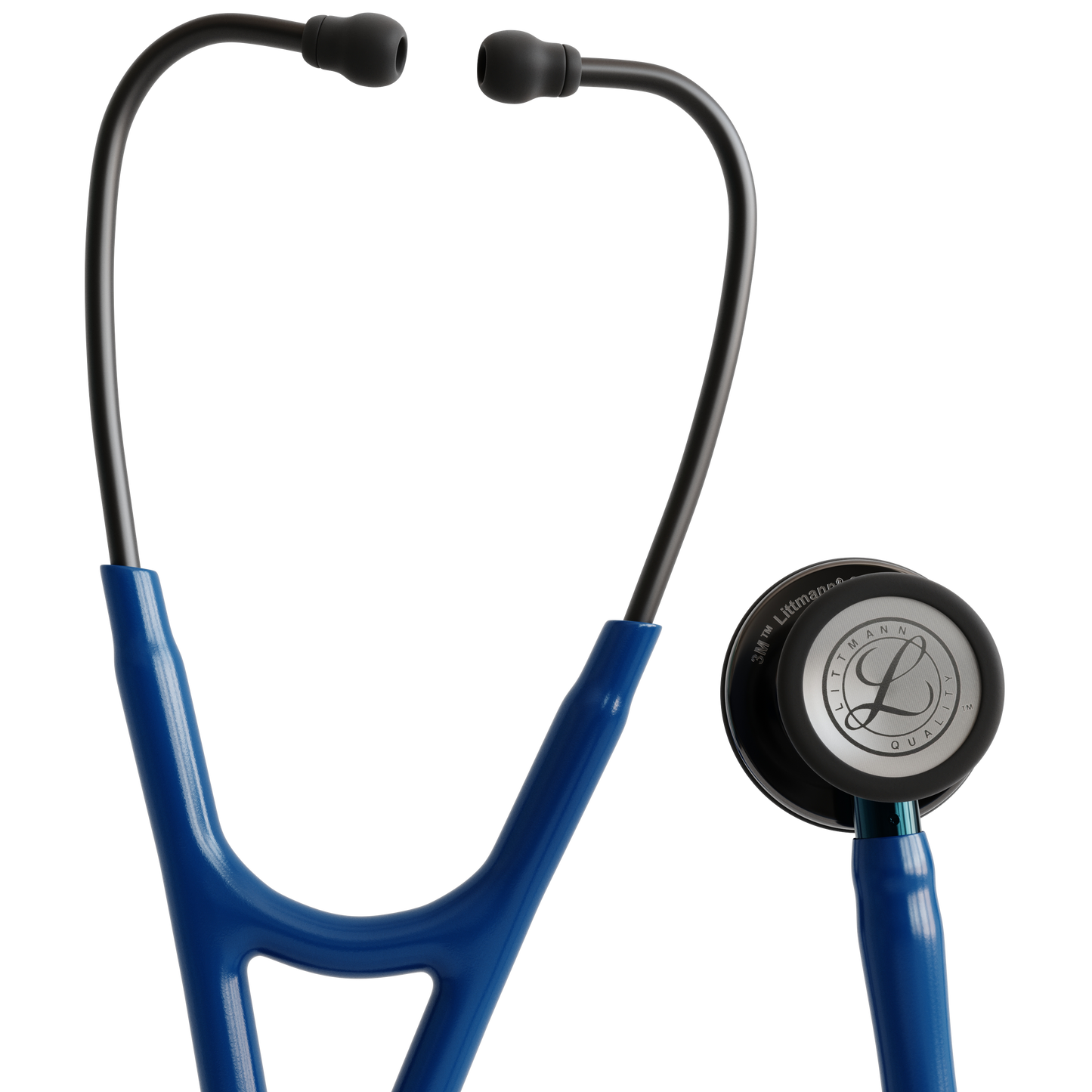 Littmann Cardiology IV Stethoscope Navy Headset Smoke Chest Navy Stem 6202