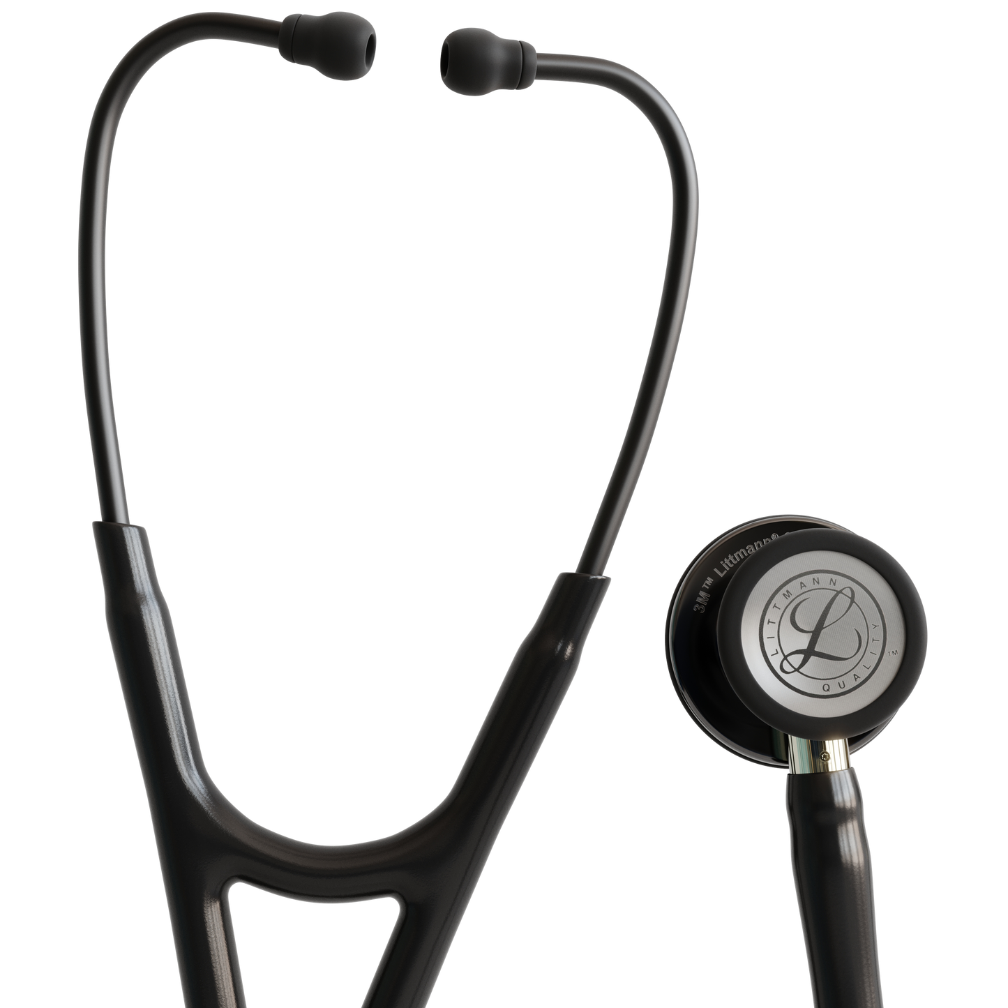 Littmann Cardiology IV Stethoscope Black with Smoke Chest Champagne Stem