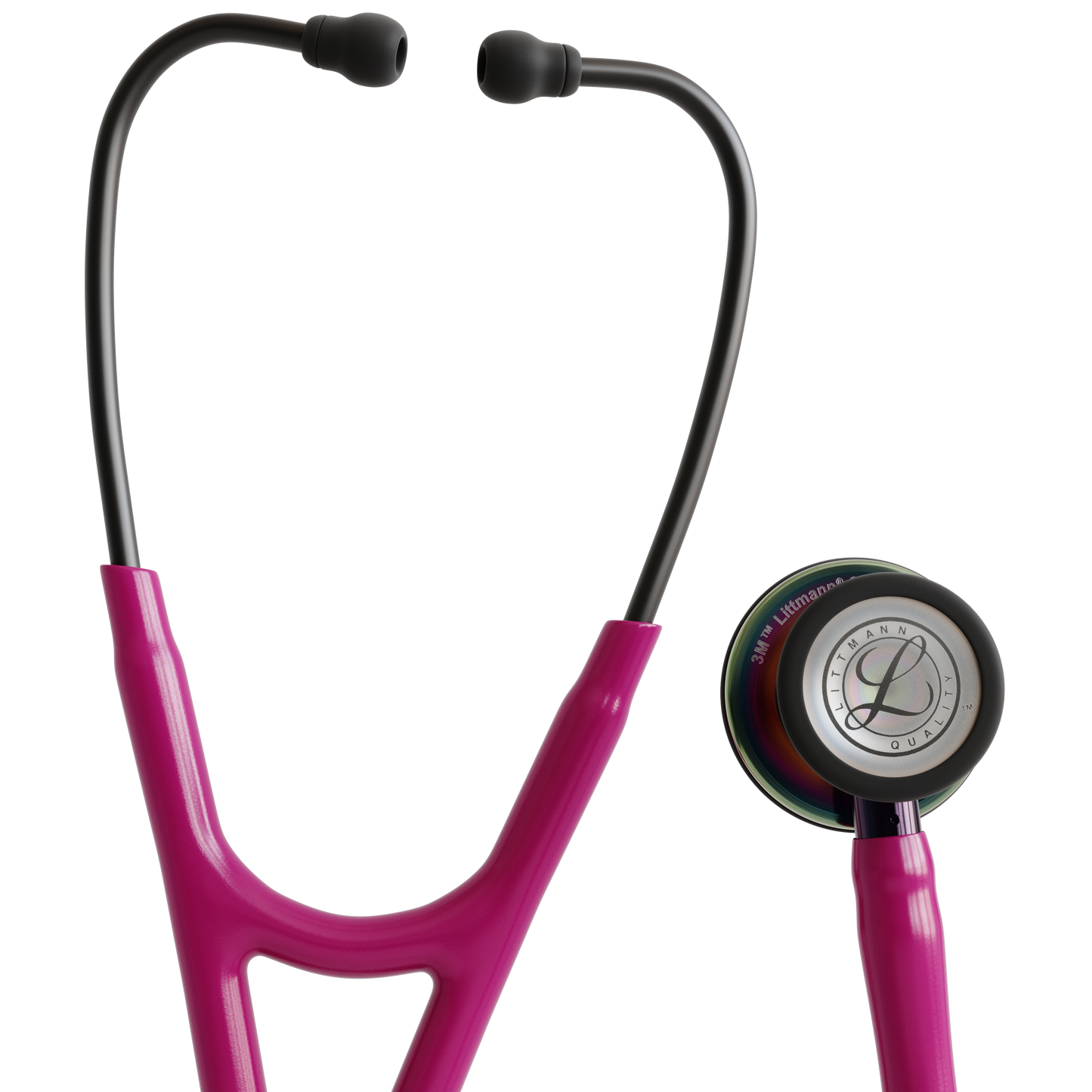 Littmann Cardiology IV Stethoscope Polished Rainbow Raspberry Stem 6241