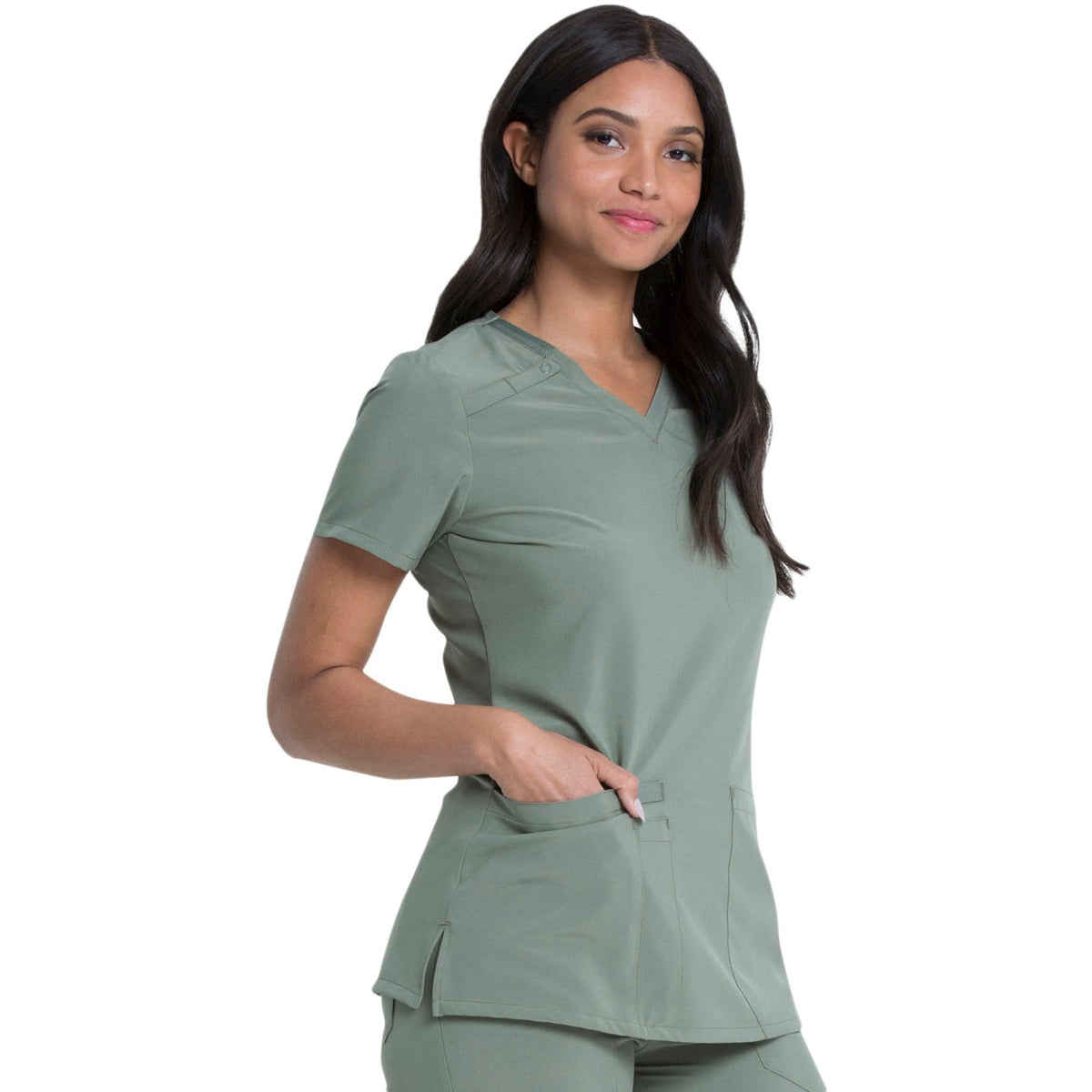 Dickies Top Dickies EDS Essentials DK615 Scrubs Top Women Olive