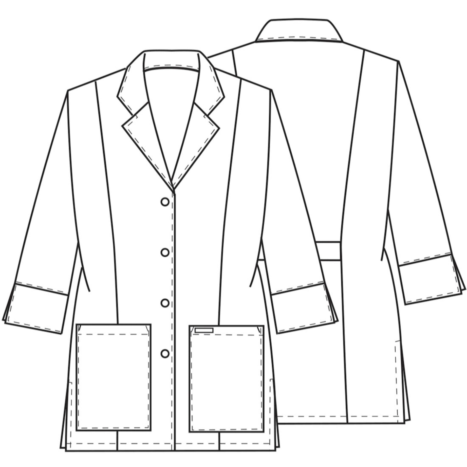 Cherokee Workwear Professionals 1470 Lab Coat Women's 30" 3/4 Sleeve White M