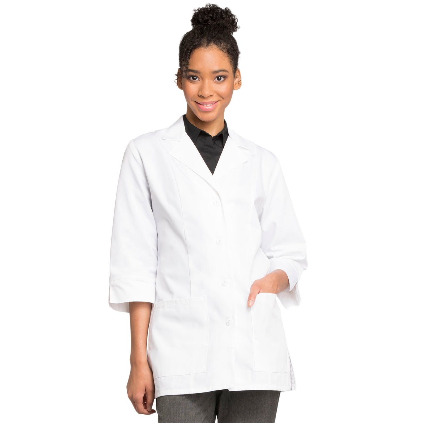 Cherokee Workwear Professionals 1470A Lab Coat Women's 30" 3/4 Sleeve White