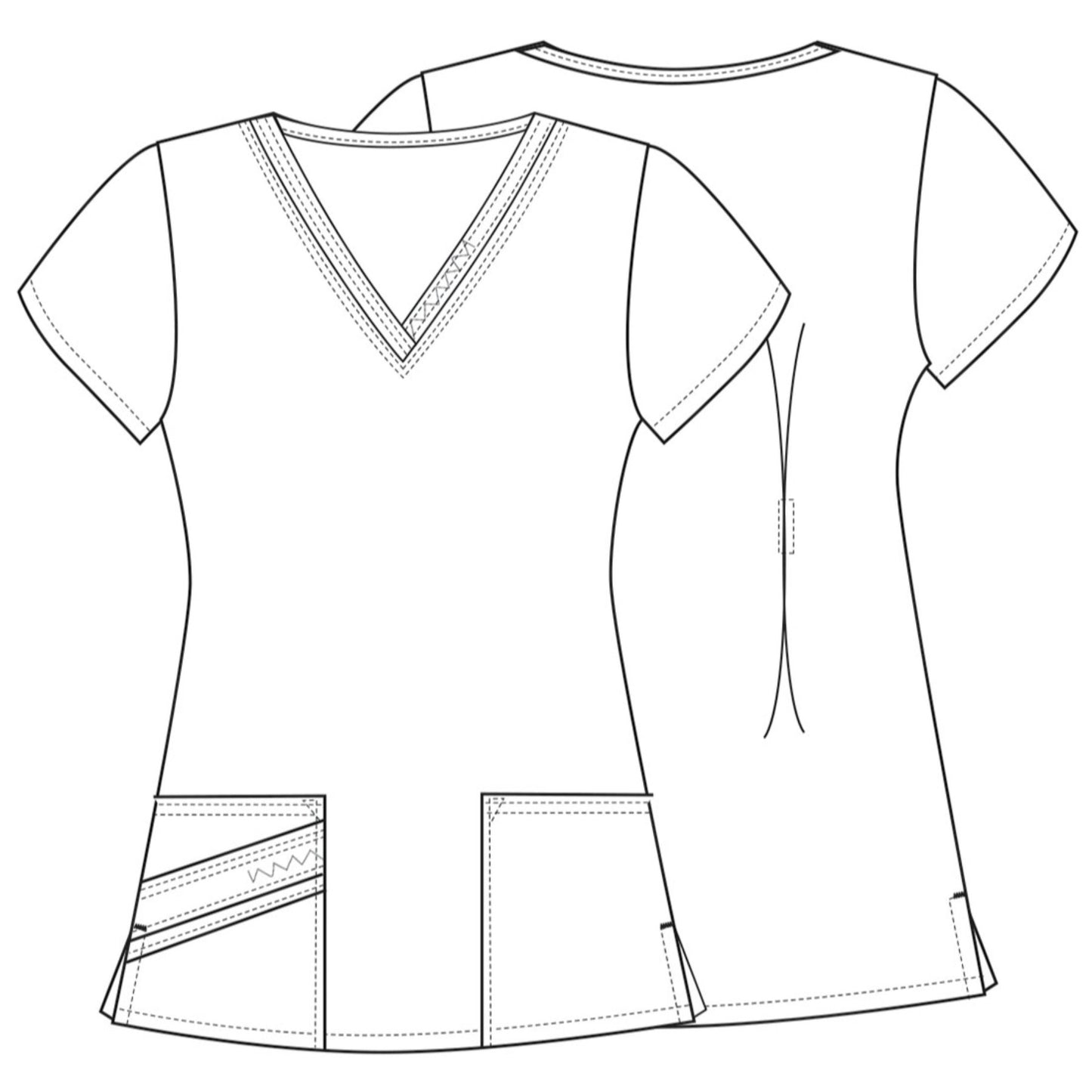 Cherokee Luxe 1845 Scrubs Top Women's V-Neck Nu-Grape 4XL