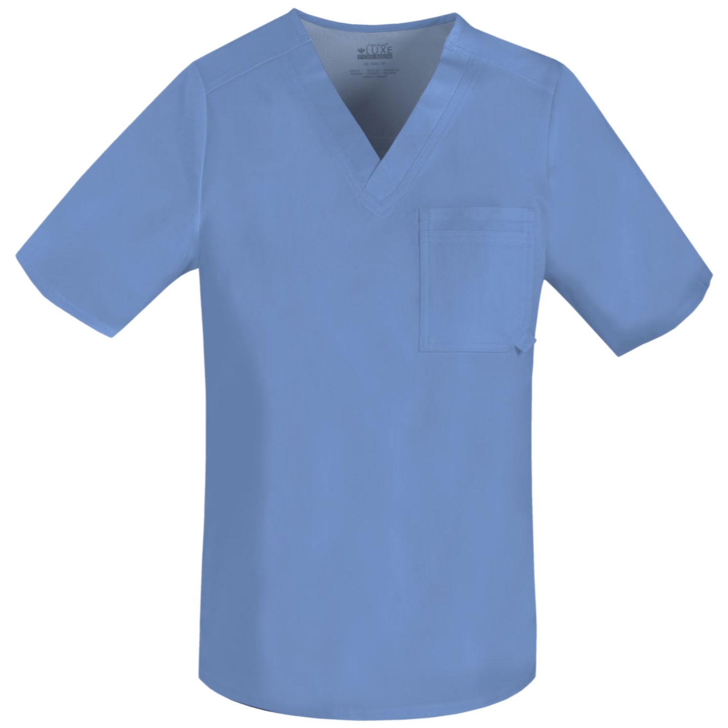 Cherokee Luxe 1929 Scrubs Top Men's V-Neck Ciel Blue