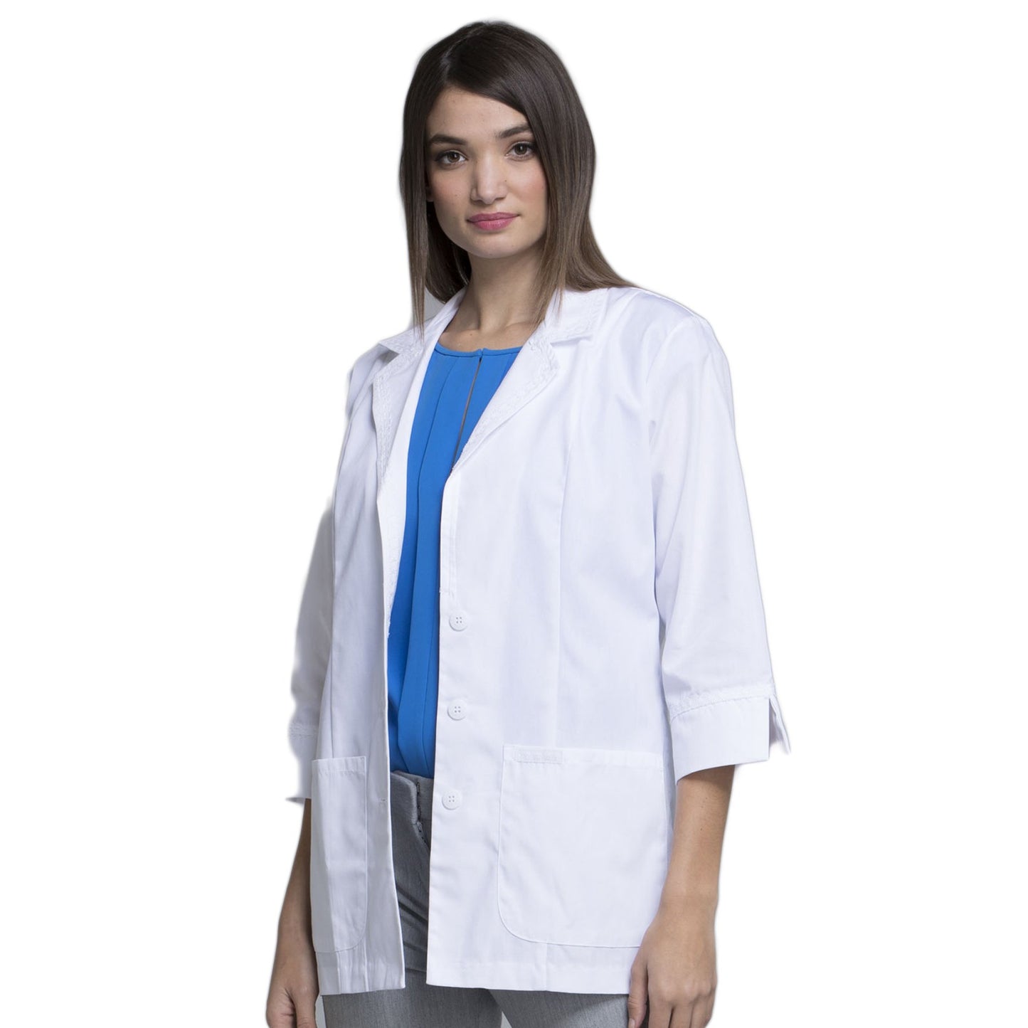 Cherokee Workwear Professionals 2330 Lab Coat Women's 29" 3/4 Sleeve White