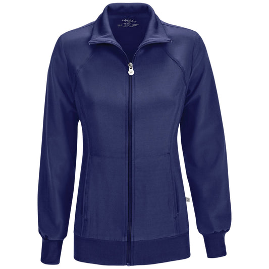Cherokee Infinity 2391A Scrubs Jacket Women's Zip Front Warm-Up Navy