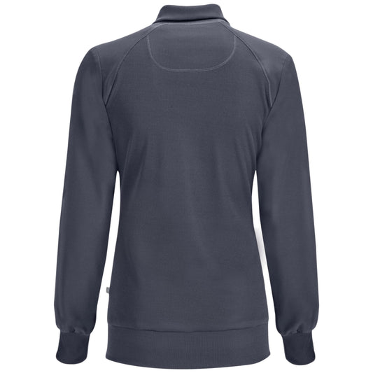 Cherokee Infinity 2391A Scrubs Jacket Women's Zip Front Warm-Up Pewter