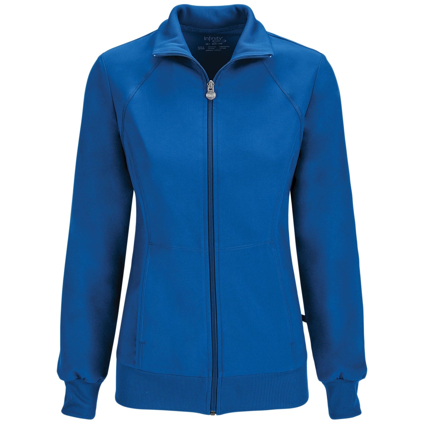Cherokee Infinity 2391A Scrubs Jacket Women's Zip Front Warm-Up Royal