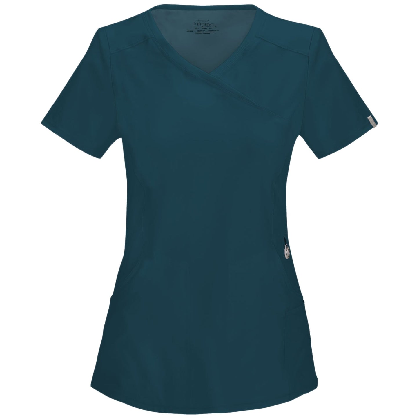 Cherokee Infinity 2625A Scrubs Top Women's Mock Wrap Caribbean Blue
