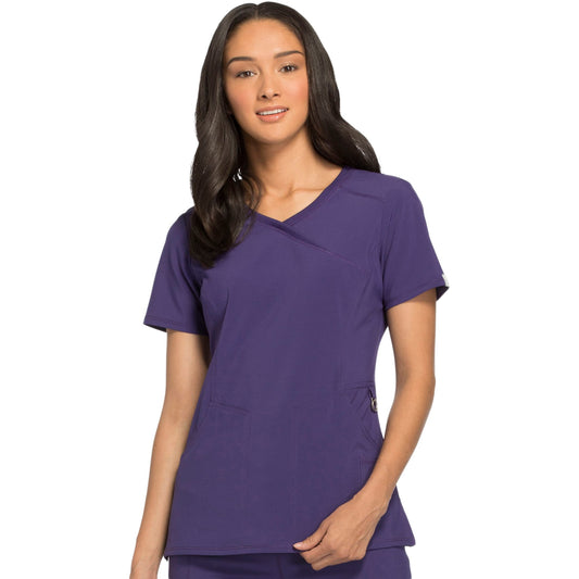 Cherokee Infinity 2625A Scrubs Top Women's Mock Wrap Grape
