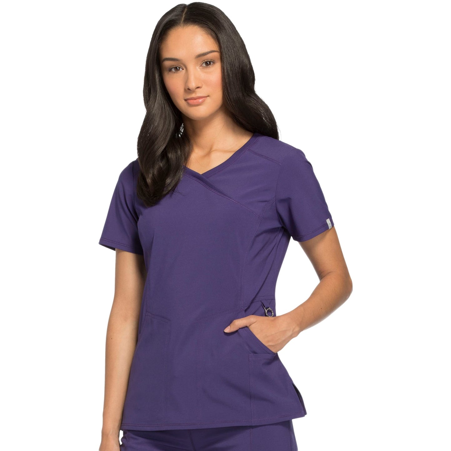 Cherokee Infinity 2625A Scrubs Top Women's Mock Wrap Grape 3XL