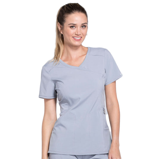 Cherokee Infinity 2625A Scrubs Top Women's Mock Wrap Grey
