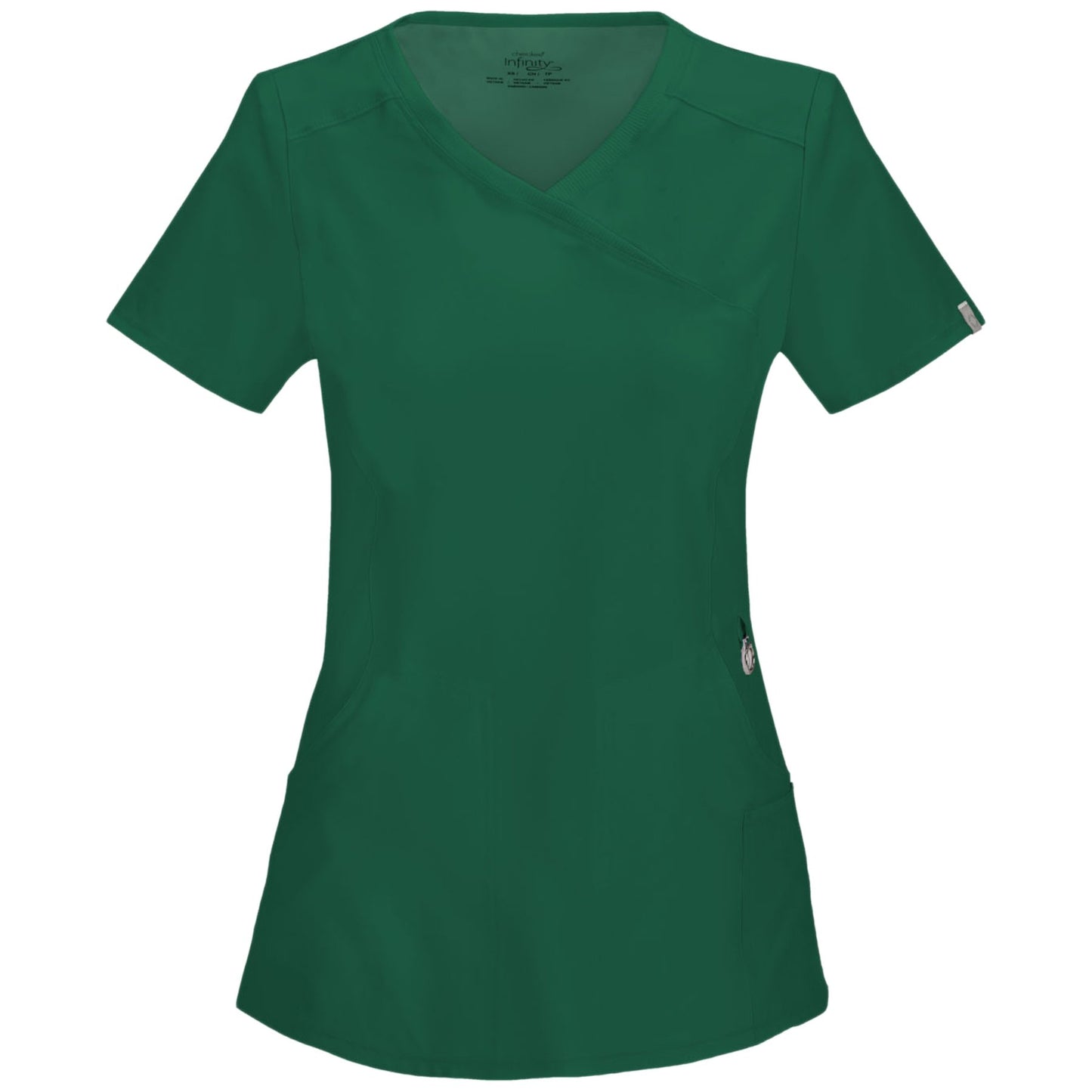 Cherokee Infinity 2625A Scrubs Top Women's Mock Wrap Hunter Green