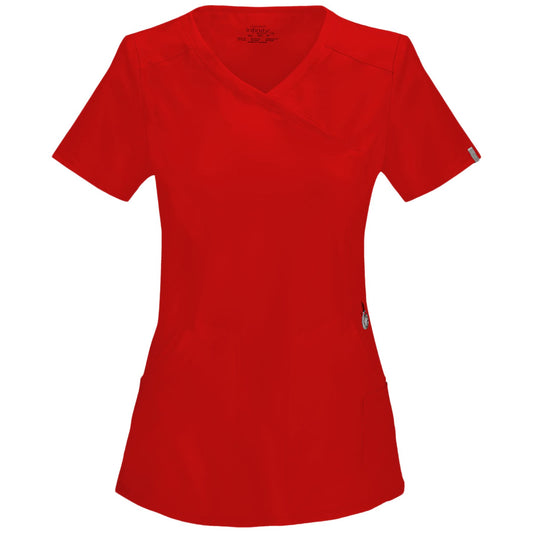 Cherokee Infinity 2625A Scrubs Top Women's Mock Wrap Red