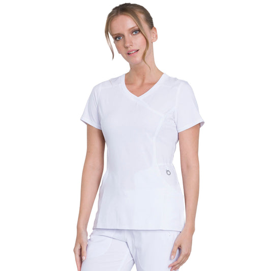 Cherokee Infinity 2625A Scrubs Top Women's Mock Wrap White