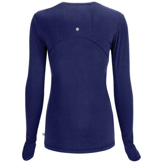 Cherokee Infinity 2626A Underscrubs Women's Long Sleeve Knit Tee Navy
