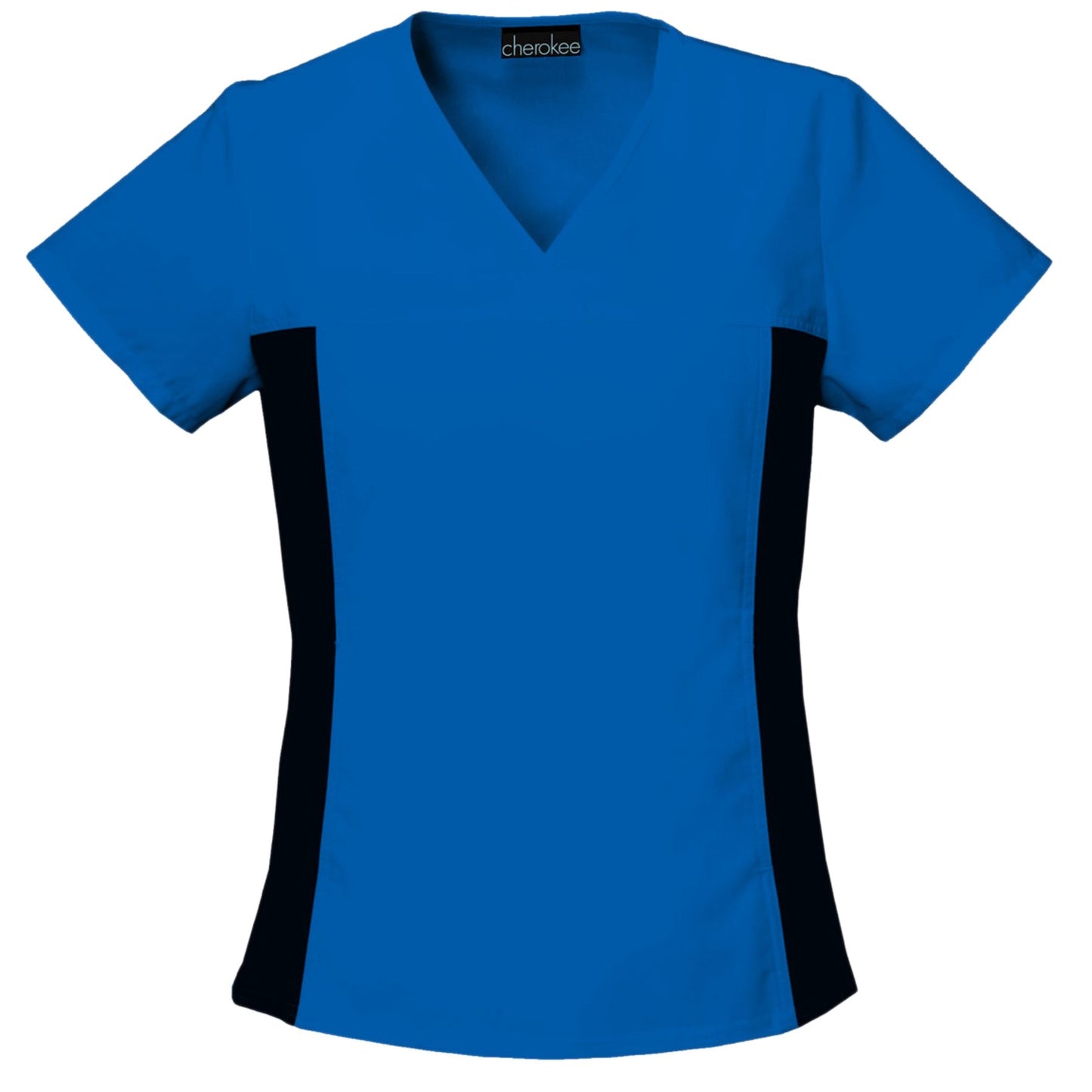 Cherokee Flexibles 2874 Scrubs Top Women's V-Neck Knit Panel Royal