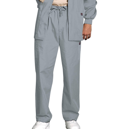 Cherokee Workwear 4000 Scrubs Pants Men's Drawstring Cargo Grey