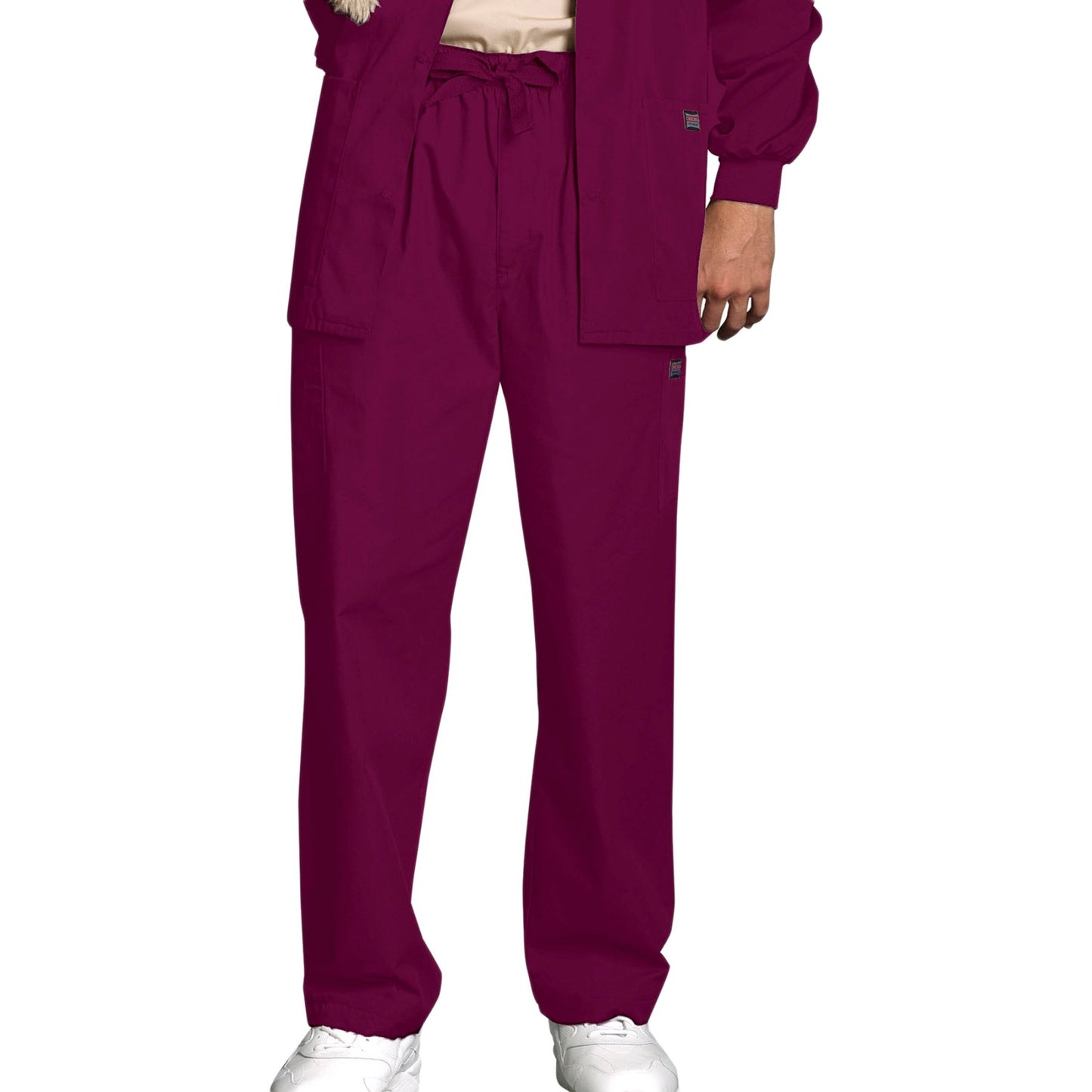 Cherokee Workwear 4000 Scrubs Pants Men's Drawstring Cargo Wine
