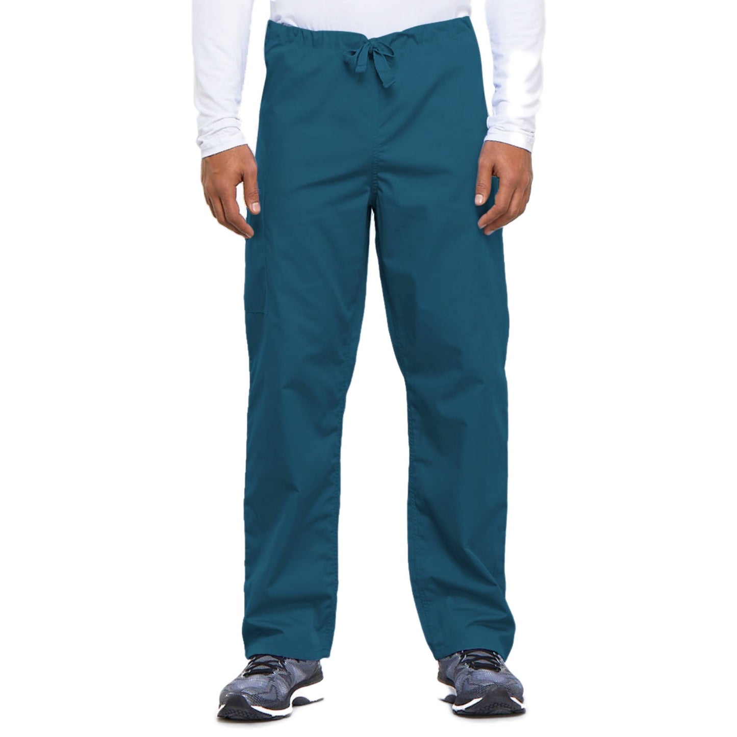 Cherokee Workwear 4100 Scrubs Pants Unisex Drawstring Cargo Caribbean Blue