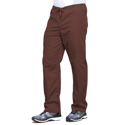 Cherokee Workwear 4100 Scrubs Pants Unisex Drawstring Cargo Chocolate