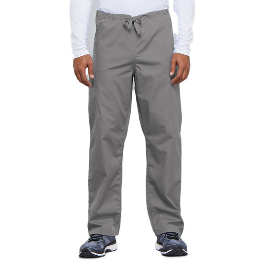 Cherokee Workwear 4100 Scrubs Pants Unisex Drawstring Cargo Grey