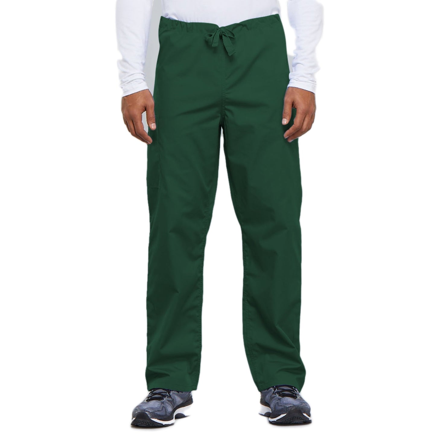 Cherokee Workwear 4100 Scrubs Pants Unisex Drawstring Cargo Hunter Green