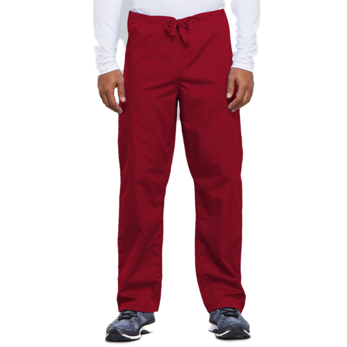 Cherokee Workwear 4100 Scrubs Pants Unisex Drawstring Cargo Red
