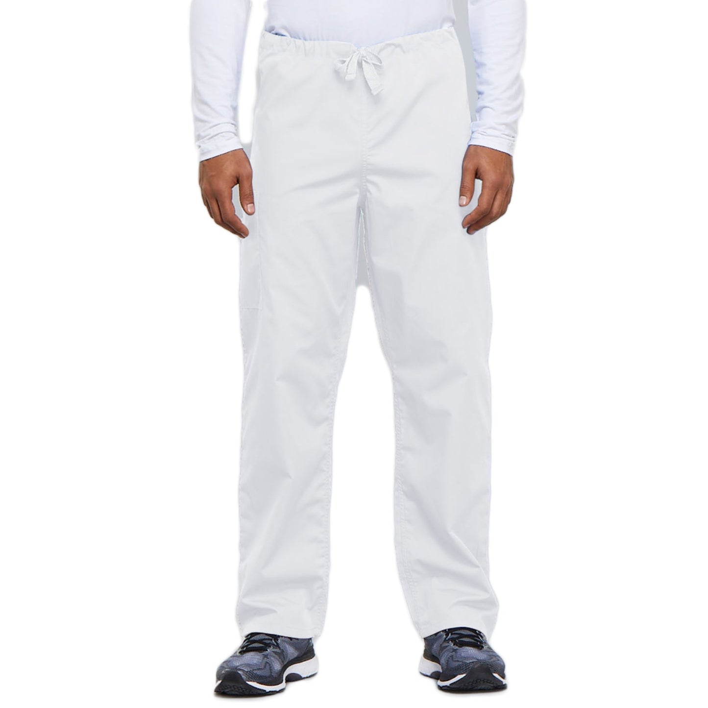 Cherokee Workwear 4100 Scrubs Pants Unisex Drawstring Cargo White