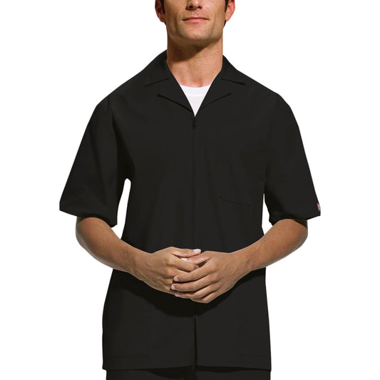 Cherokee Workwear 4300 Scrubs Jacket Men's Zip Front Black