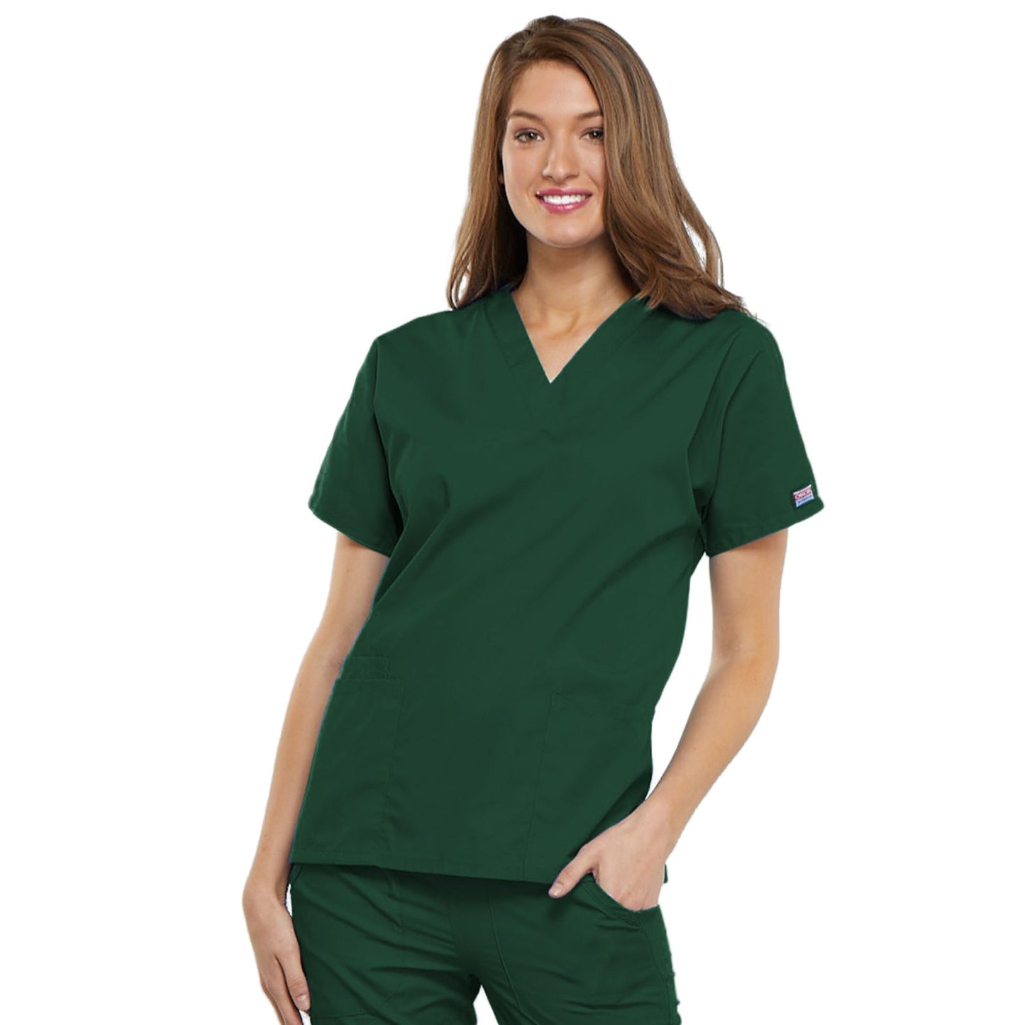 Cherokee Workwear 4700 Scrubs Top Women's V-Neck Hunter Green