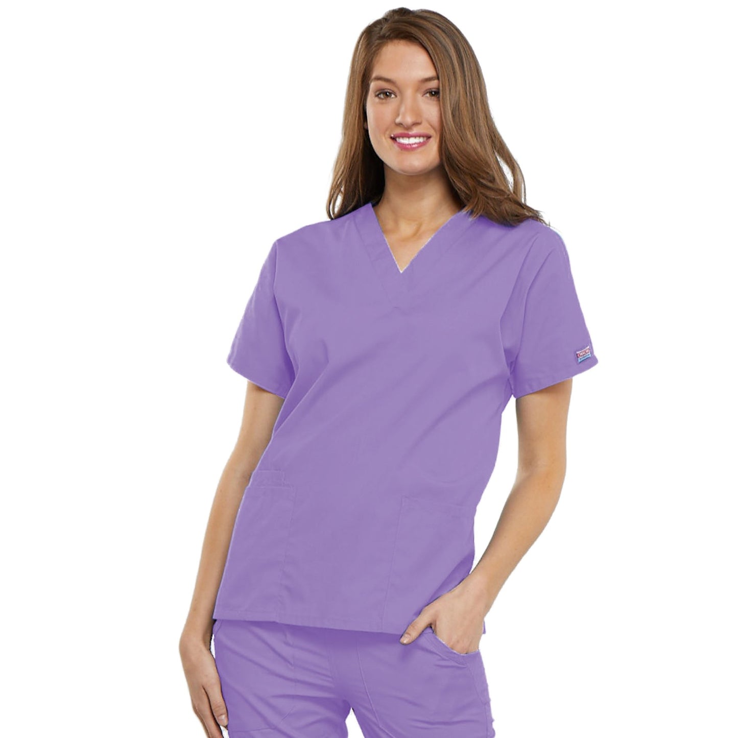 Cherokee Workwear 4700 Scrubs Top Women's V-Neck Orchid