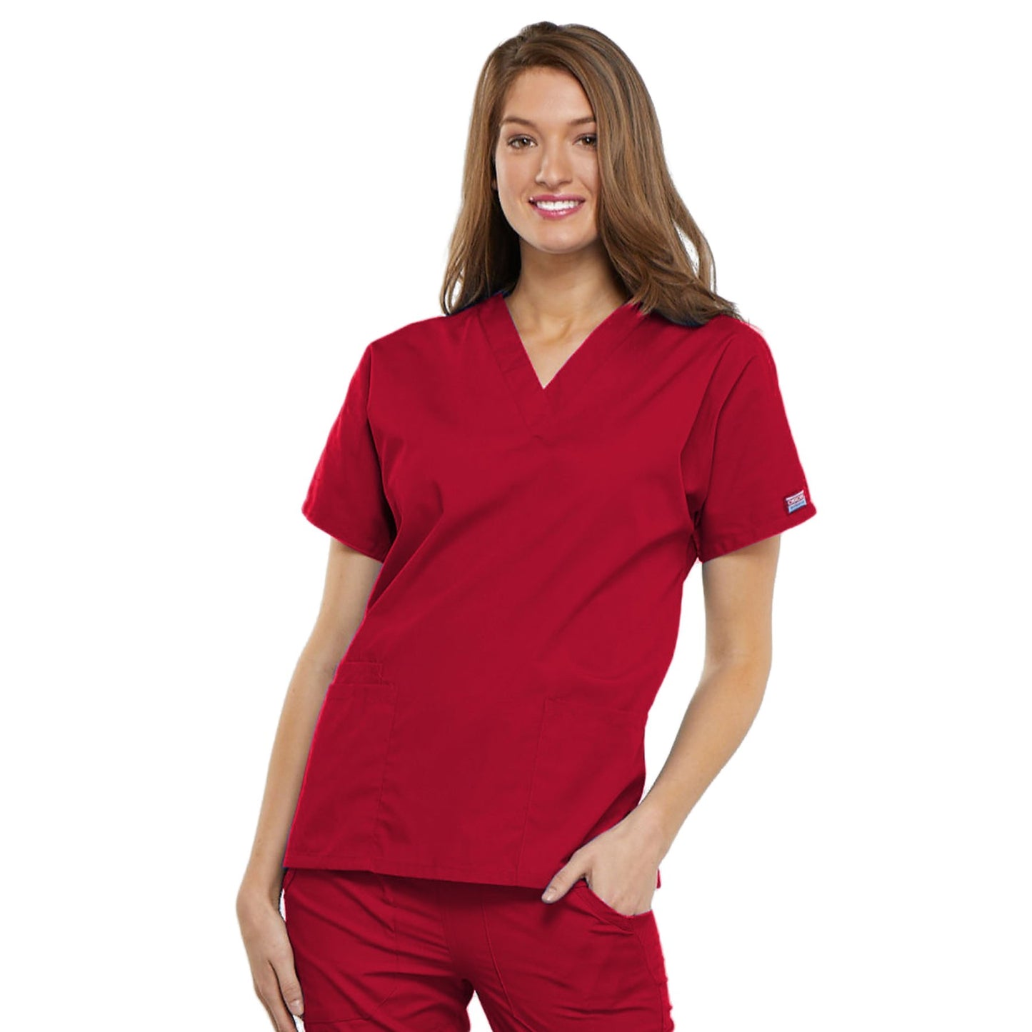 Cherokee Workwear 4700 Scrubs Top Women's V-Neck Red