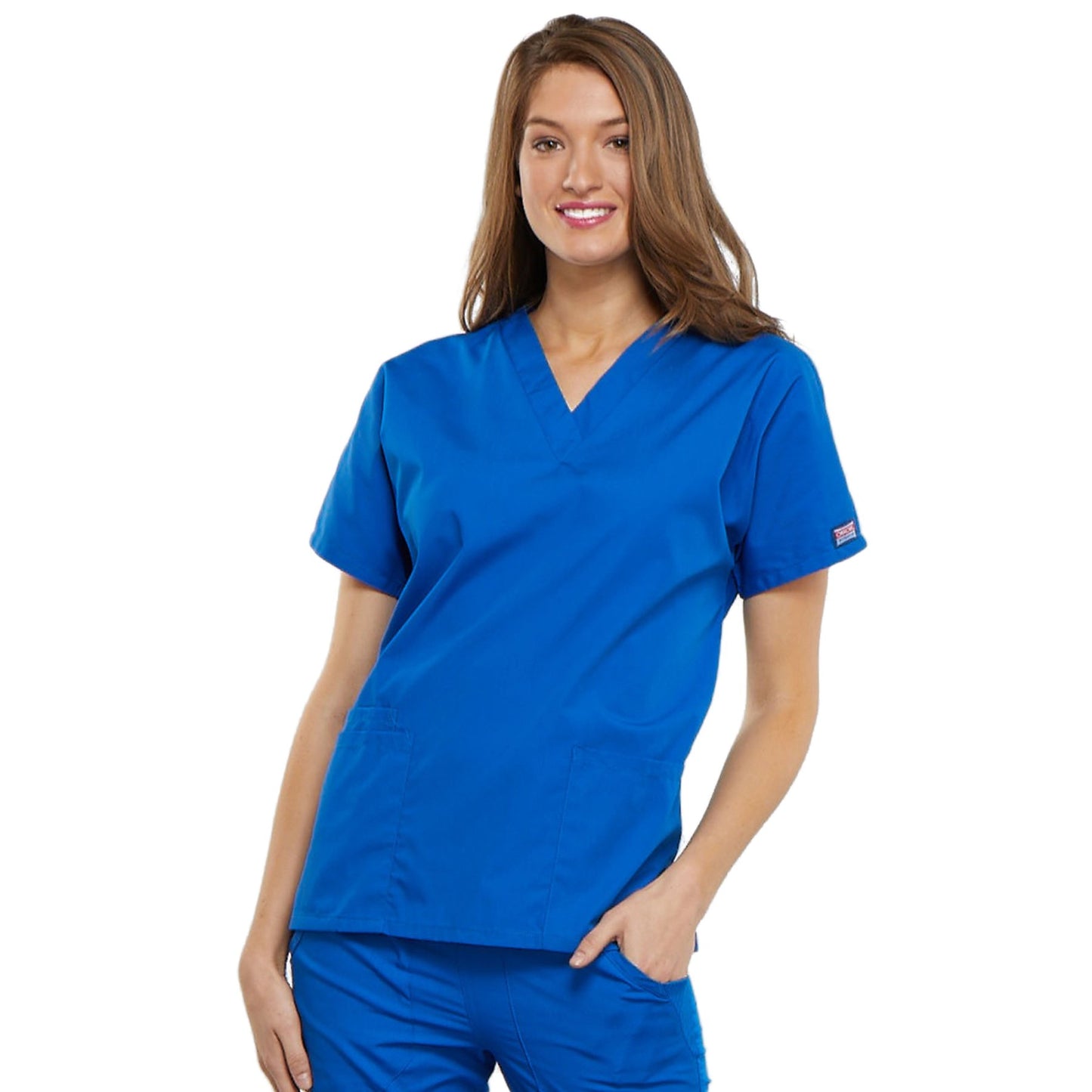 Cherokee Workwear 4700 Scrubs Top Women's V-Neck Royal