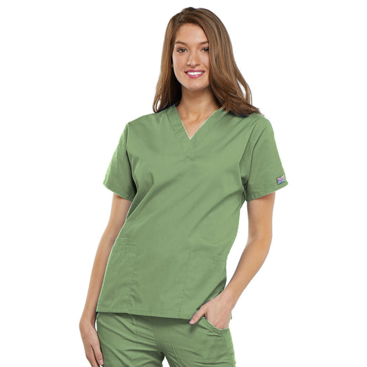 Cherokee Workwear 4700 Scrubs Top Women's V-Neck Sage Green