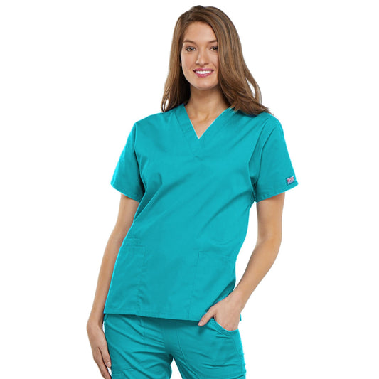 Cherokee Workwear 4700 Scrubs Top Women's V-Neck Turquoise